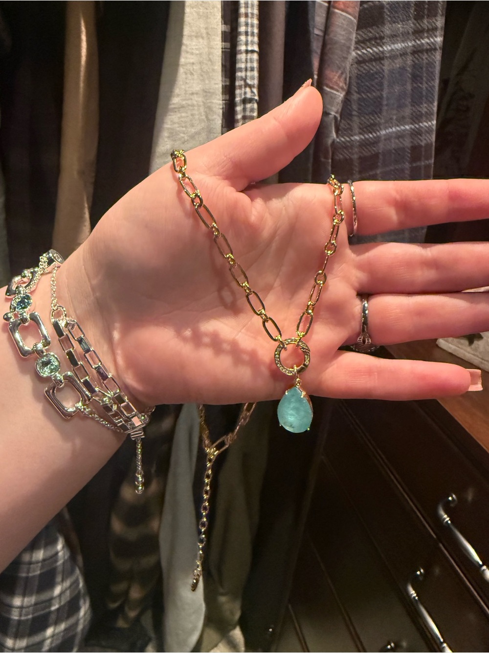 Bomb party resort wear gold & aqua marine new no box